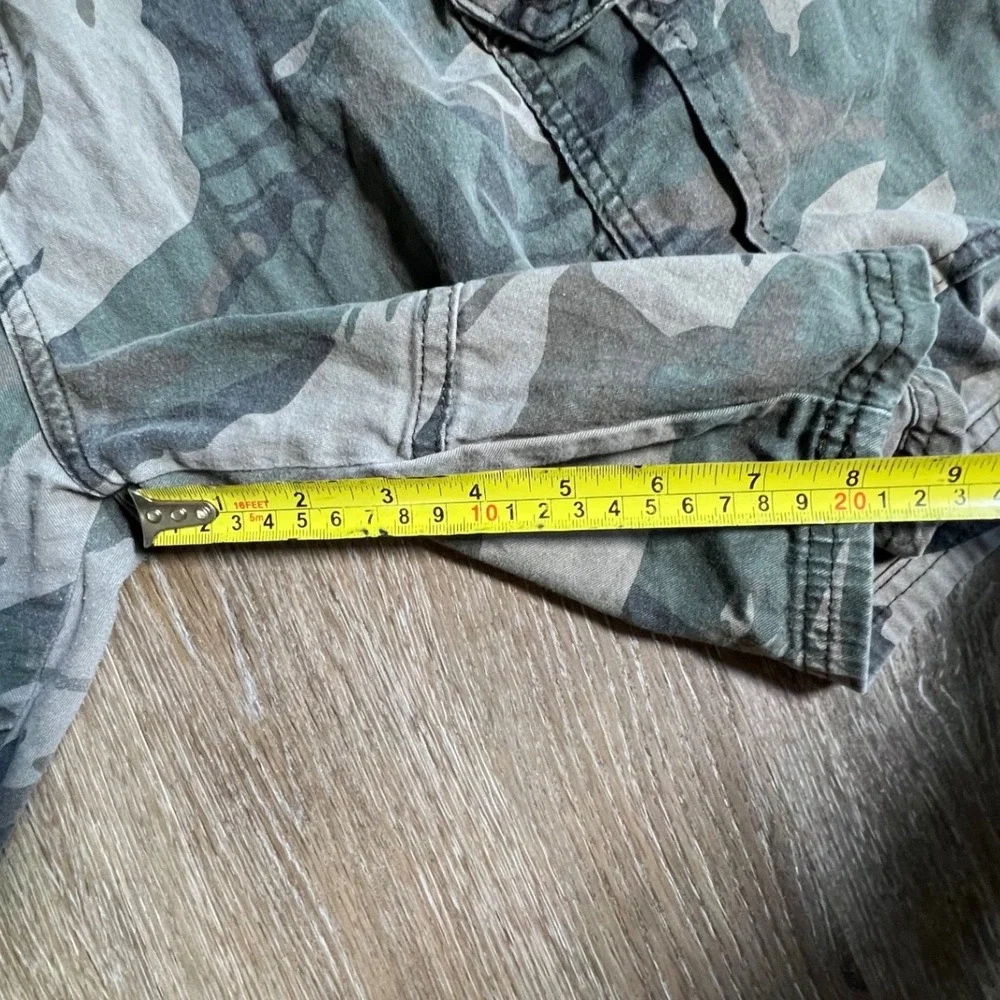Wrangler Cargo Shorts Mens 42 Green Camo Relaxed Fit Cotton Stretch Utility